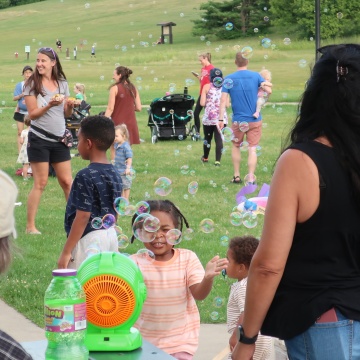 people playing bubbles park 